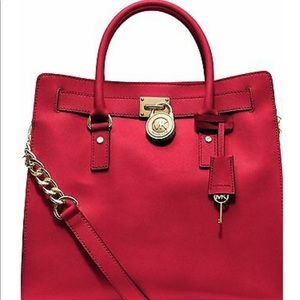 Michael Kors Hamilton Saffiano leather large shoulder tote satchel bag